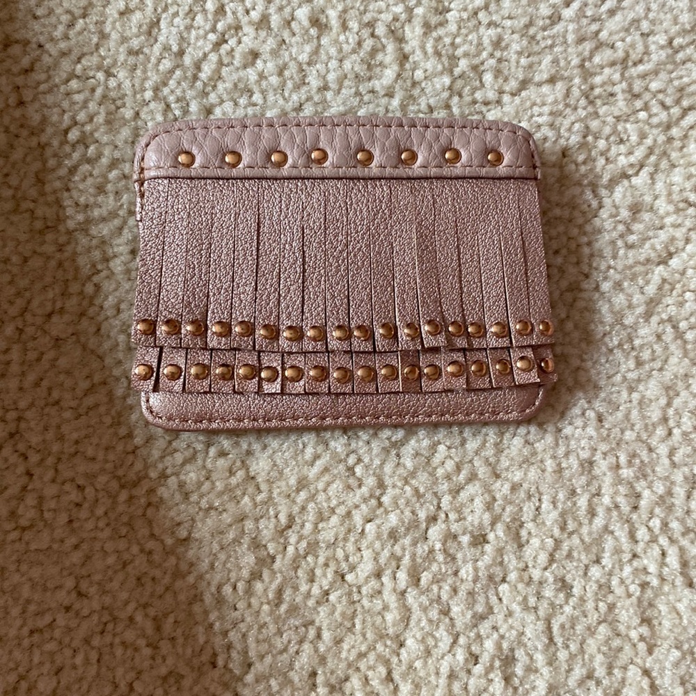 On the go pink card organizer.